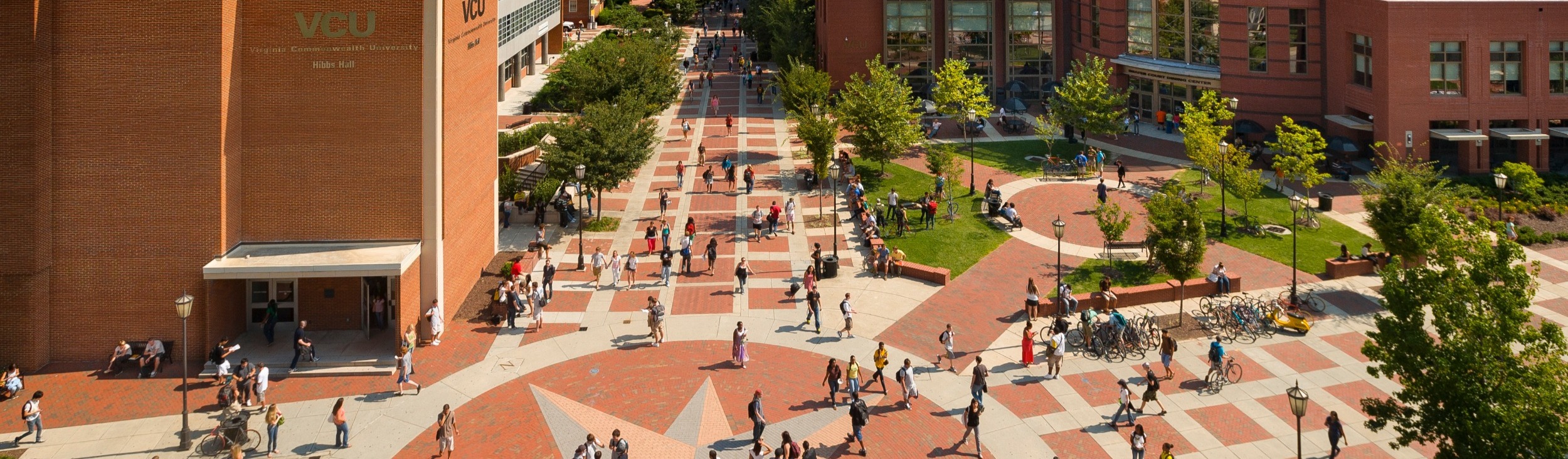 Aerial photo of Monroe Park Campus Compass